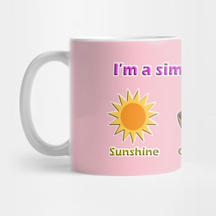 Simple Woman - Sunshine, Coffee, Cats Mug